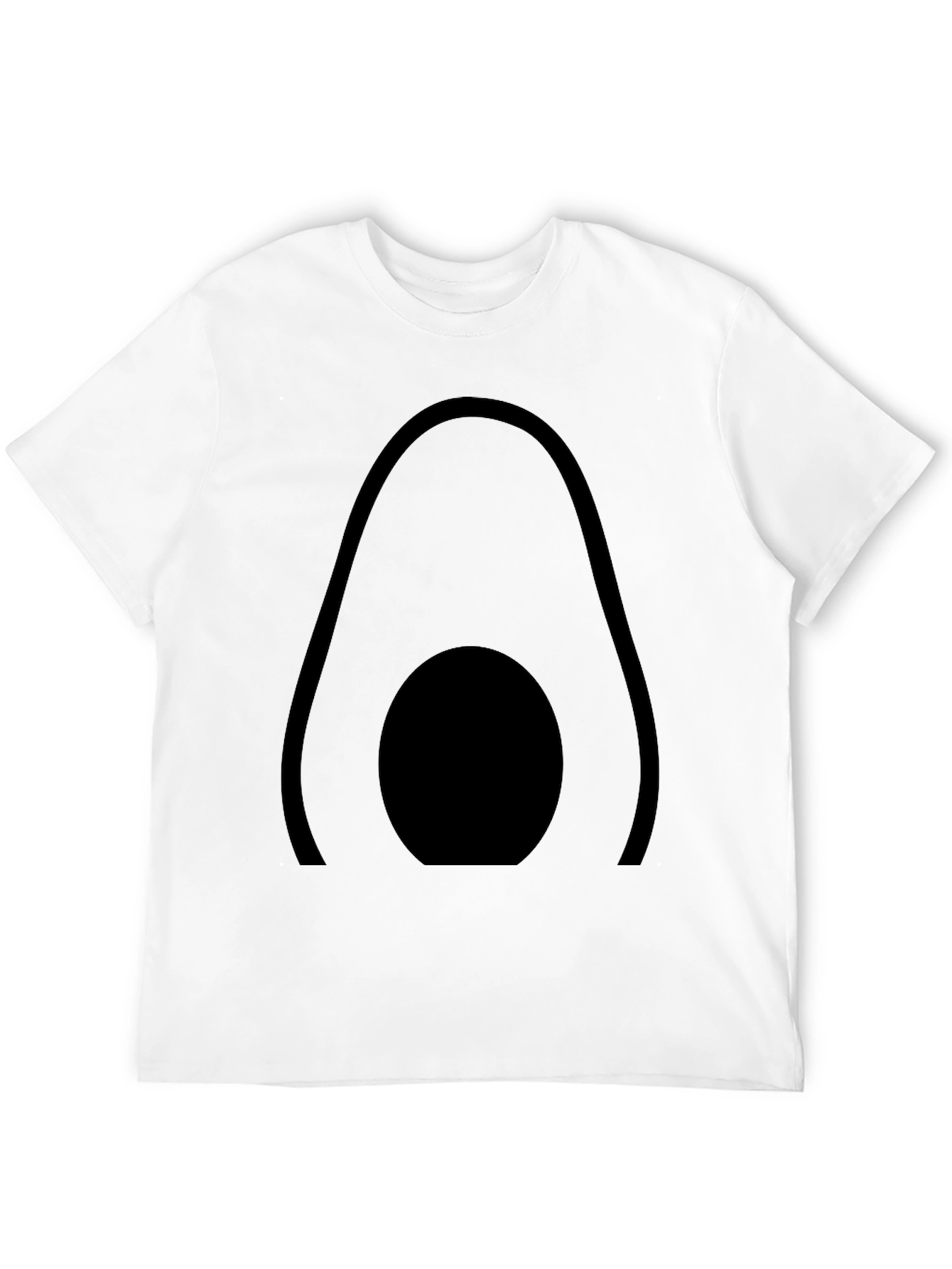 Abstract Avocado Graphic Tee - Modern Black T-Shirt