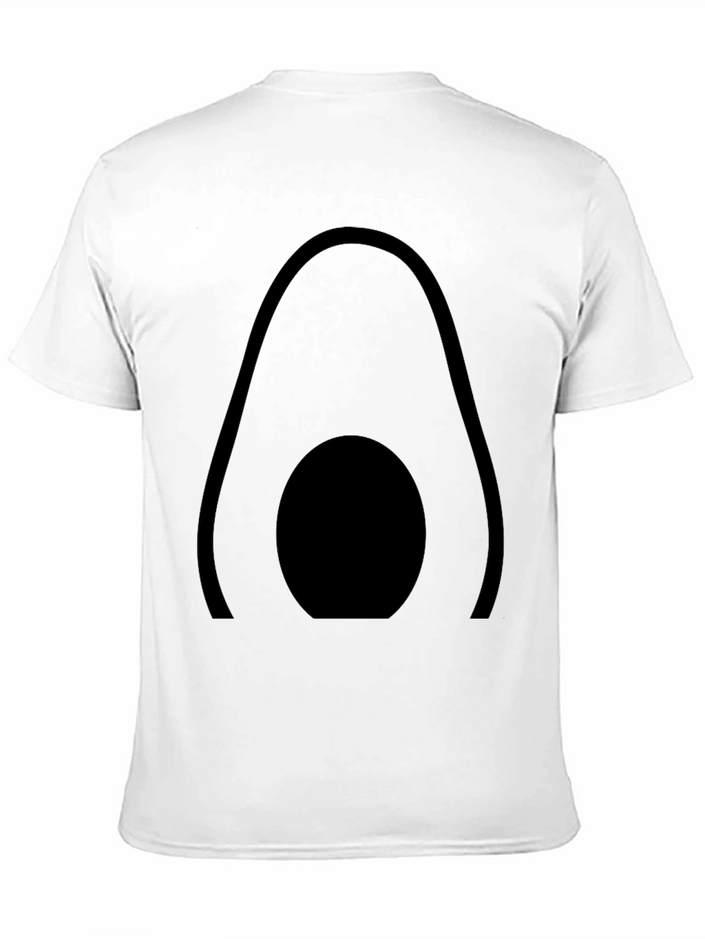 Abstract Avocado Graphic Tee - Modern Black T-Shirt