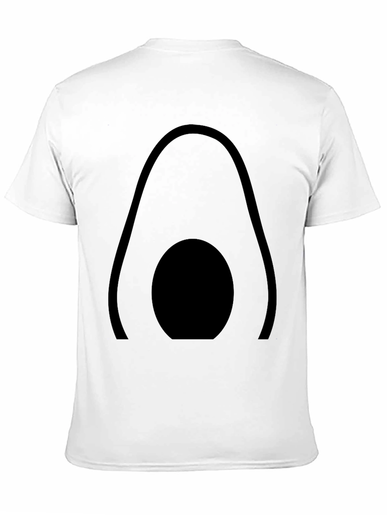 Abstract Avocado Graphic Tee - Modern Black T-Shirt