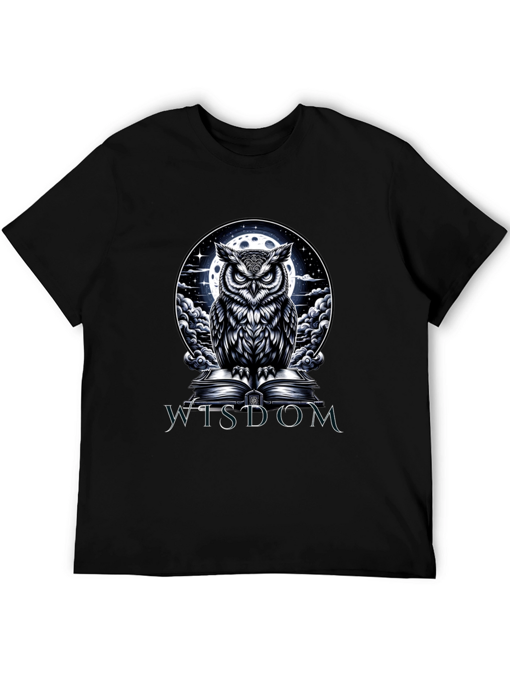 Wisdom Owl Graphic Tee - Moonlit Book Design