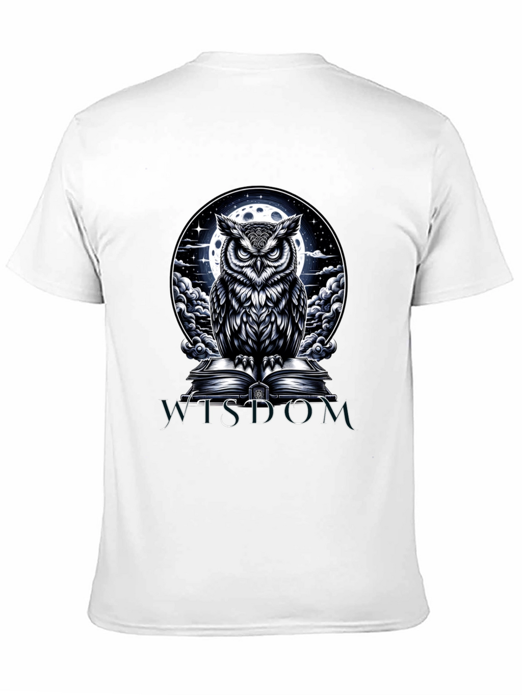 Wisdom Owl Graphic Tee - Moonlit Book Design