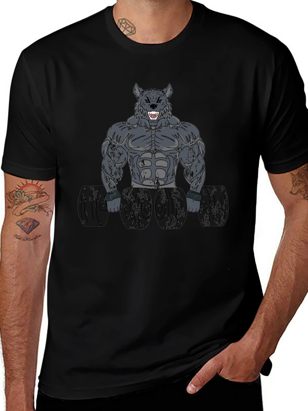 Wolf Gym Beast T-Shirt - Bodybuilding Motivation