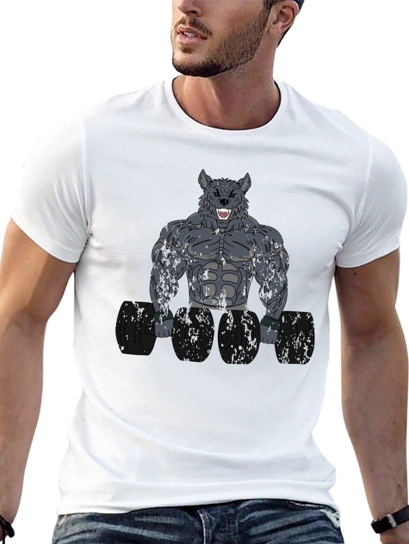 Wolf Gym Beast T-Shirt - Bodybuilding Motivation