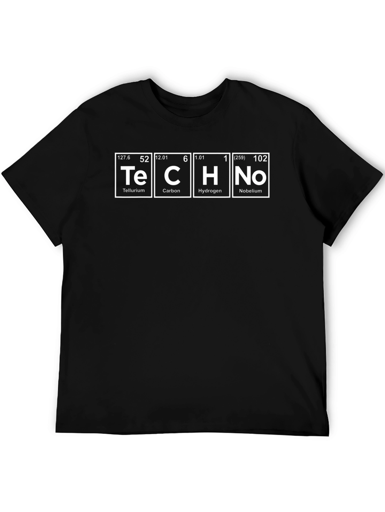 Periodic Table Techno Music Black T-Shirt