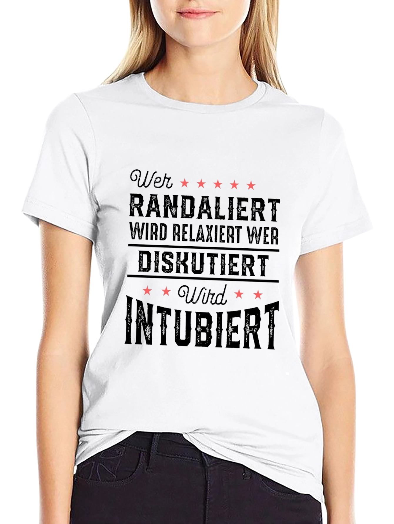 Black Graphic T-Shirt - Wer Randaliert