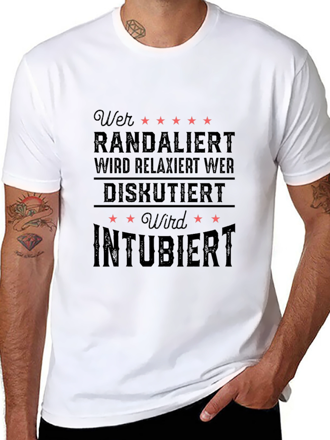 Black Graphic T-Shirt - Wer Randaliert