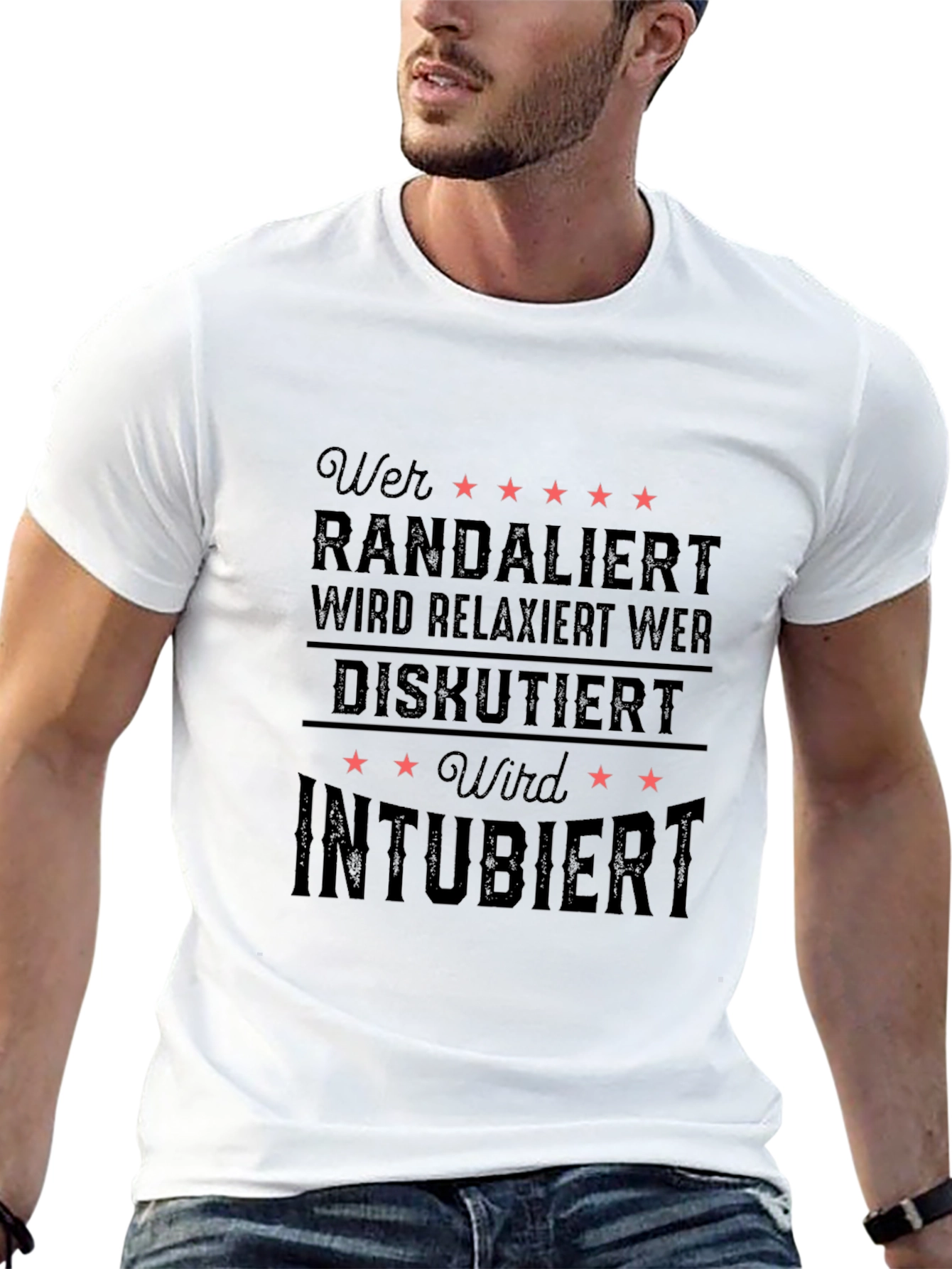 Black Graphic T-Shirt - Wer Randaliert