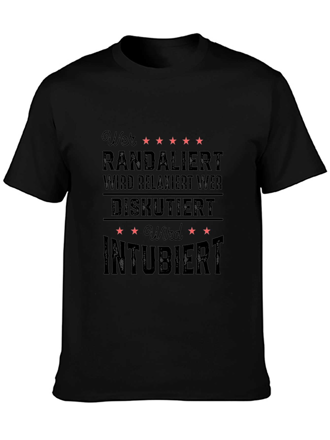 Black Graphic T-Shirt - Wer Randaliert