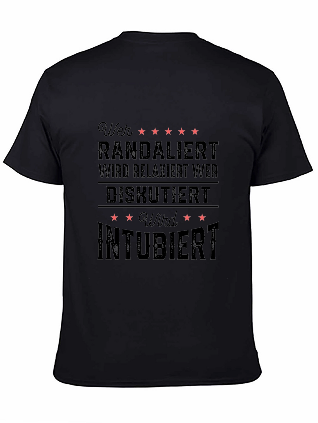 Black Graphic T-Shirt - Wer Randaliert
