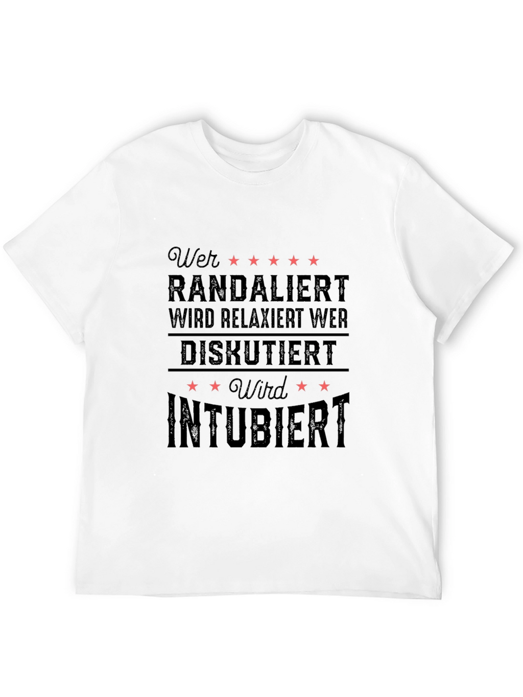 Black Graphic T-Shirt - Wer Randaliert