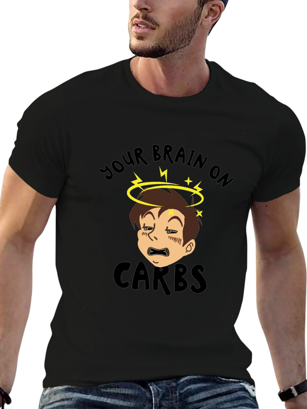 Your Brain on Carbs Funny Graphic T-Shirt