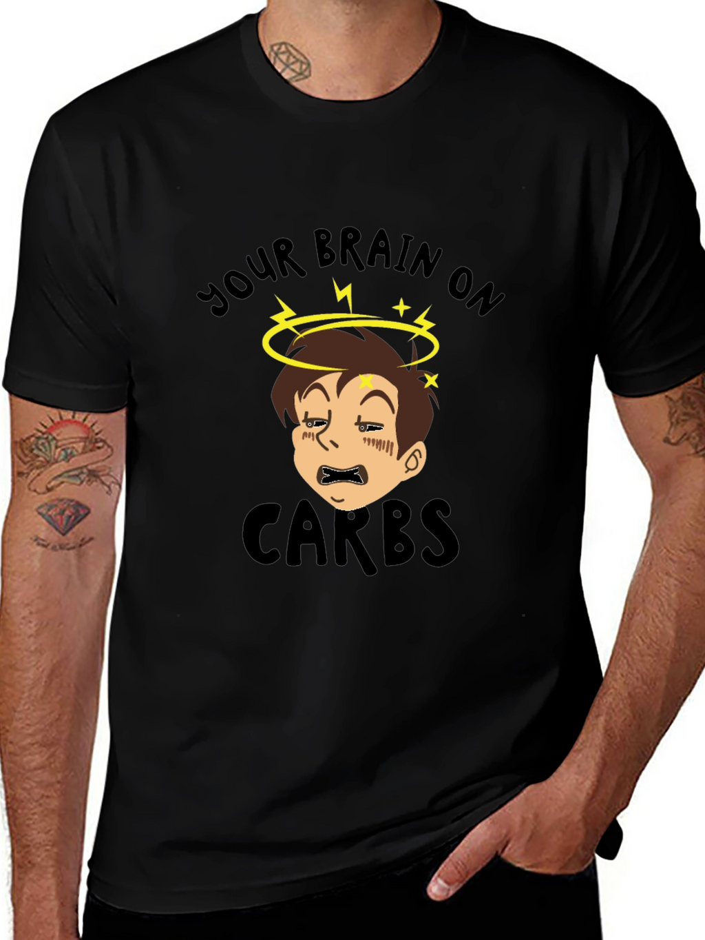 Your Brain on Carbs Funny Graphic T-Shirt