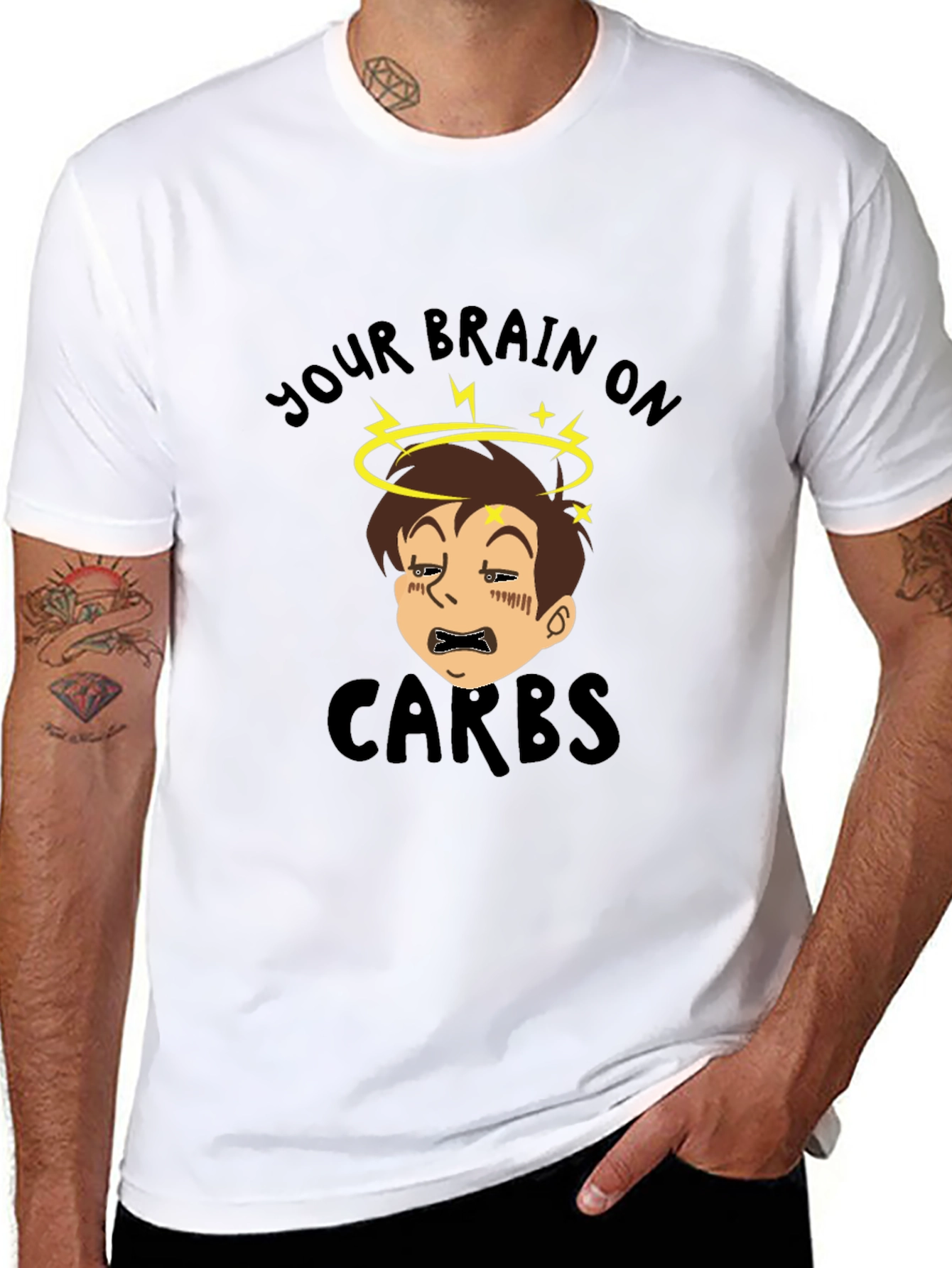 Your Brain on Carbs Funny Graphic T-Shirt