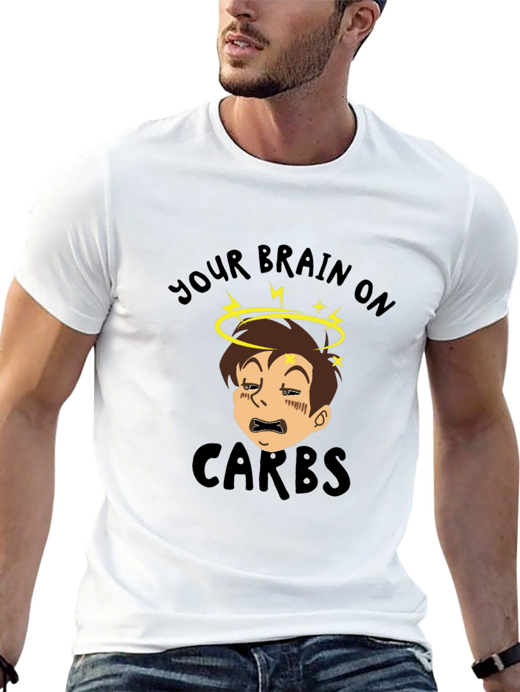 Your Brain on Carbs Funny Graphic T-Shirt