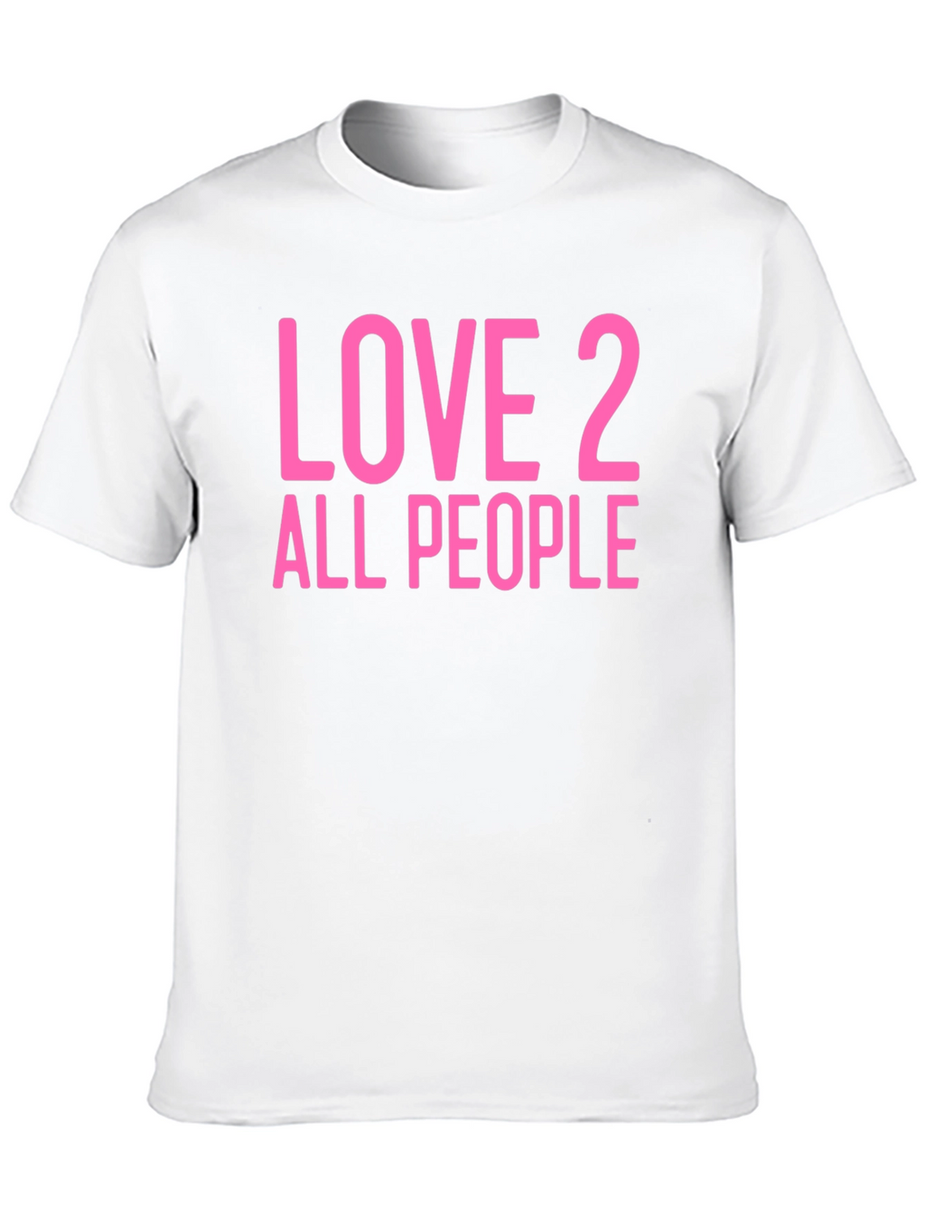 Love 2 All People Graphic Tee - Black Cotton