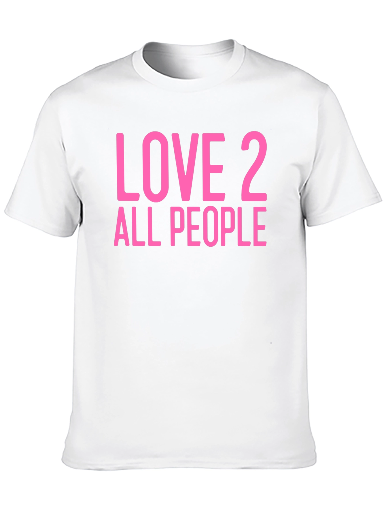 Love 2 All People Graphic Tee - Black Cotton