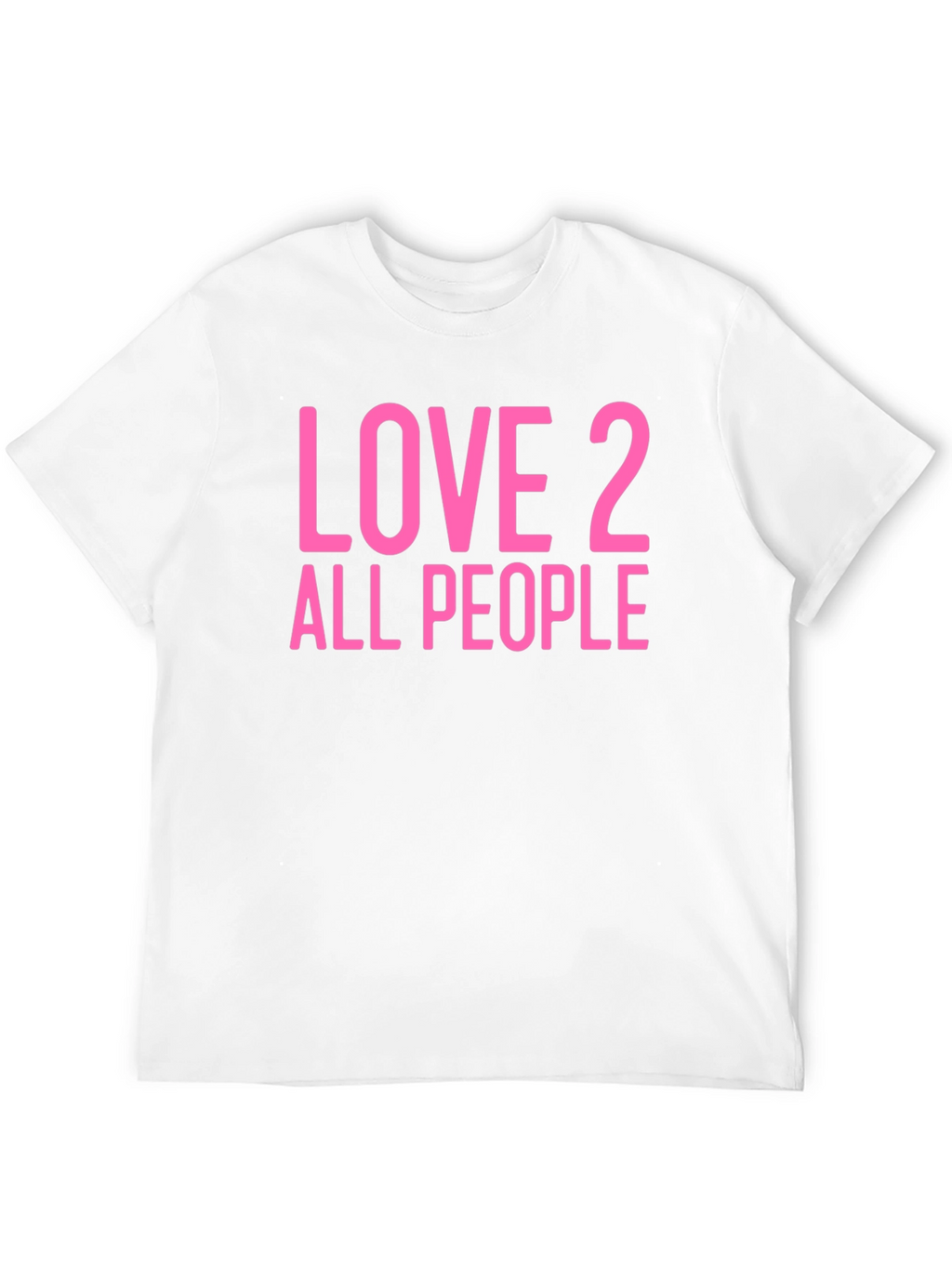 Love 2 All People Graphic Tee - Black Cotton