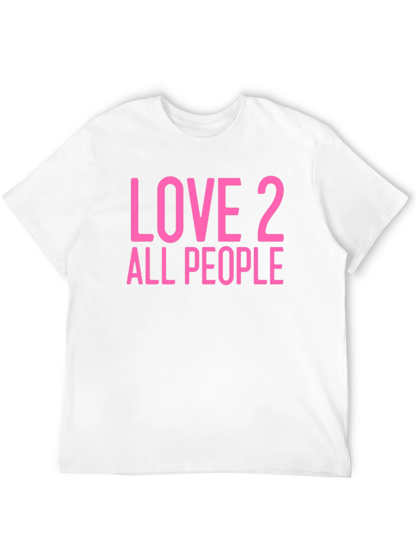 Love 2 All People Graphic Tee - Black Cotton
