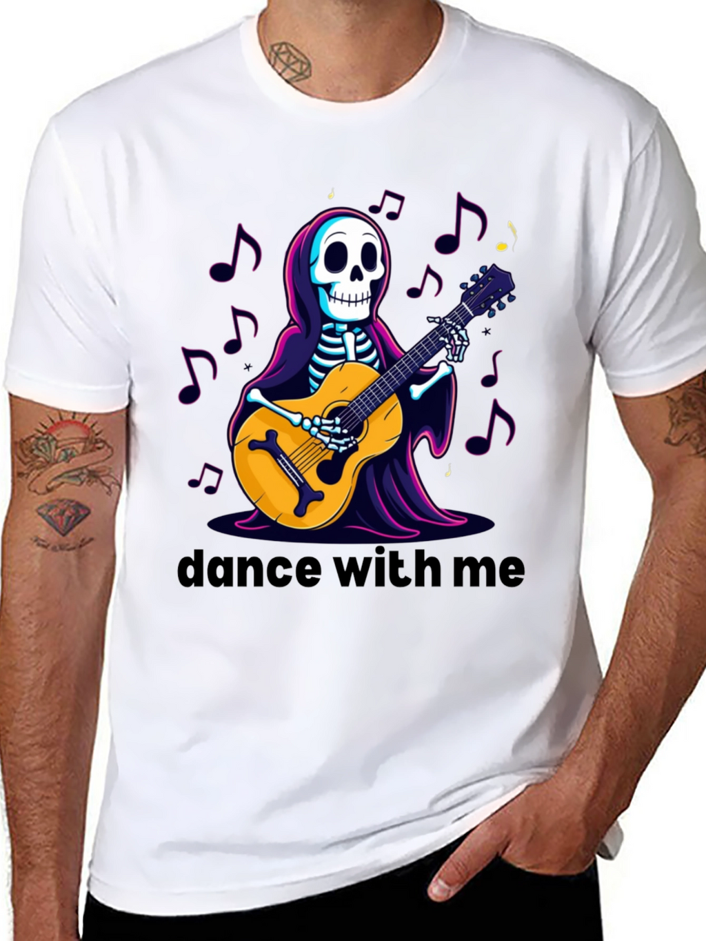 Skeleton Guitarist Graphic Tee