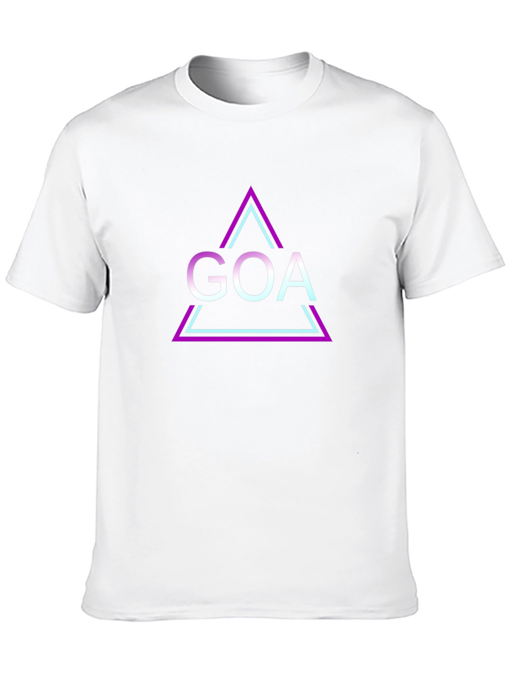 GOA Triangle Graphic Print Black T-Shirt
