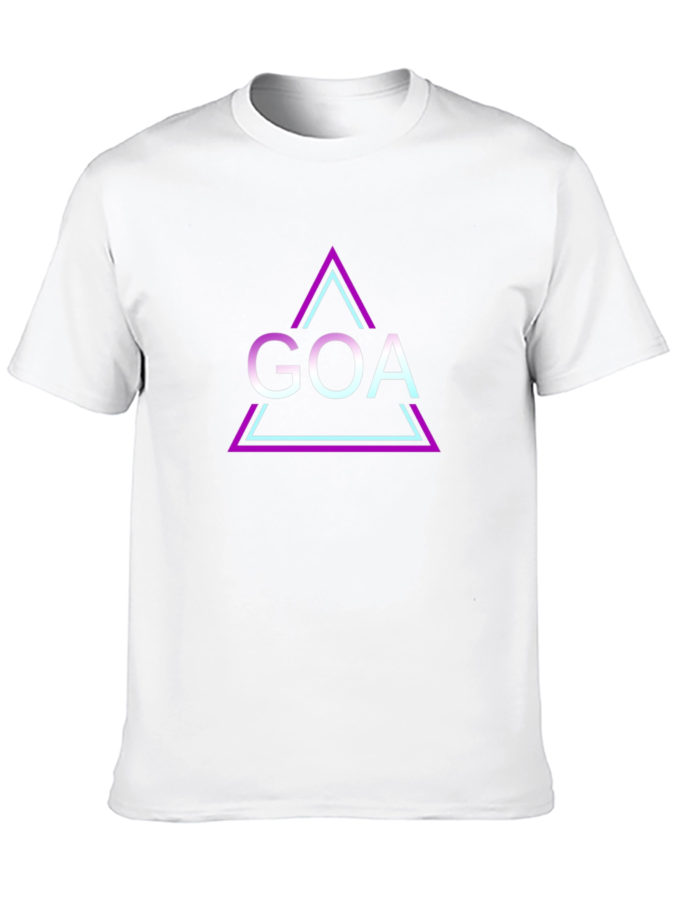 GOA Triangle Graphic Print Black T-Shirt