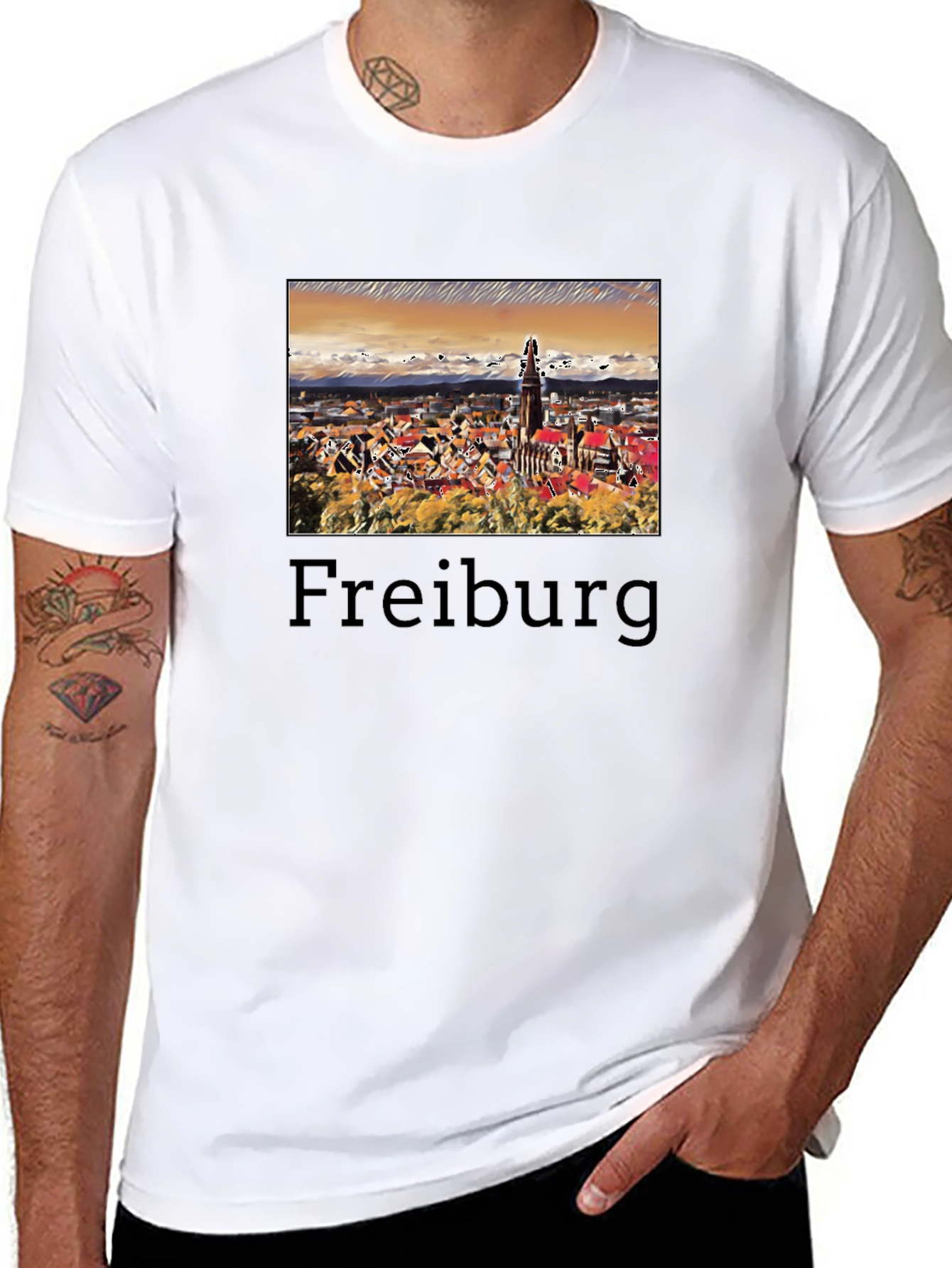 Freiburg Germany Cityscape Graphic T-Shirt
