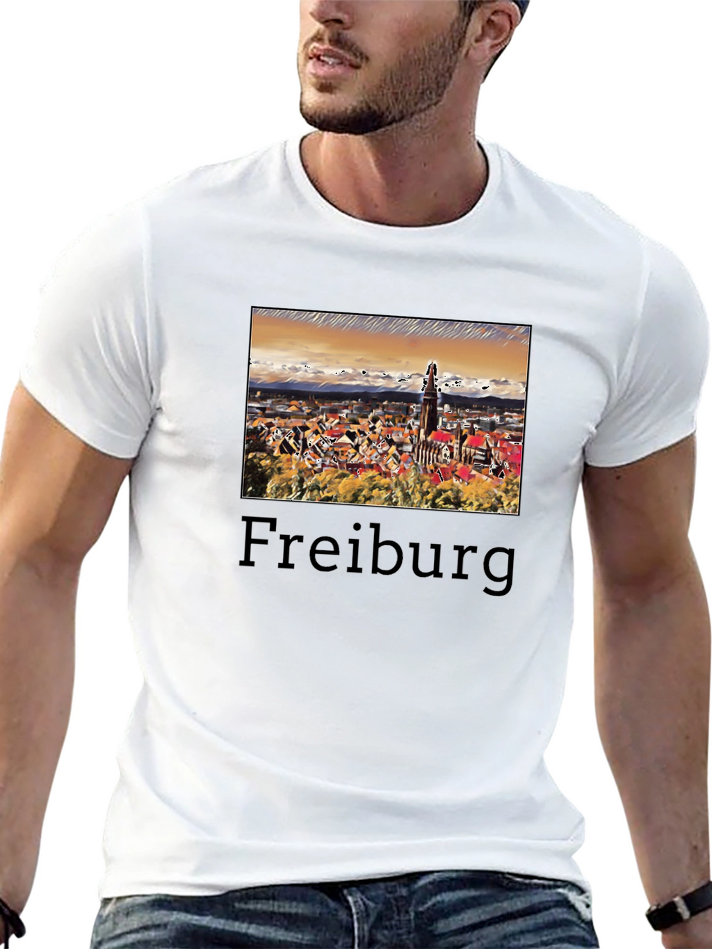 Freiburg Germany Cityscape Graphic T-Shirt