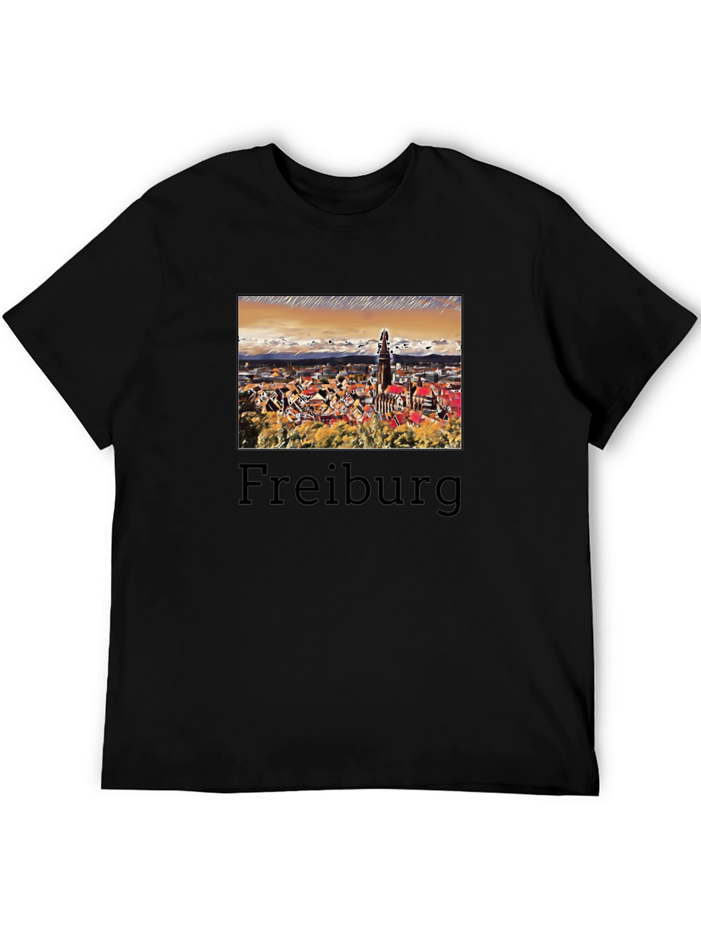 Freiburg Germany Cityscape Graphic T-Shirt
