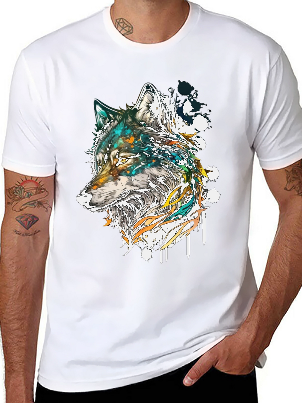 Wolf Graphic T-Shirt - Artistic Print