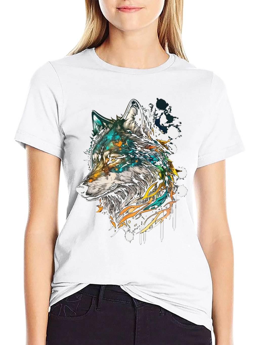 Wolf Graphic T-Shirt - Artistic Print