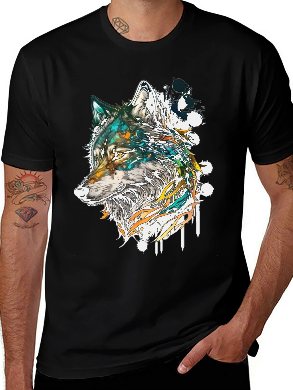 Wolf Graphic T-Shirt - Artistic Print