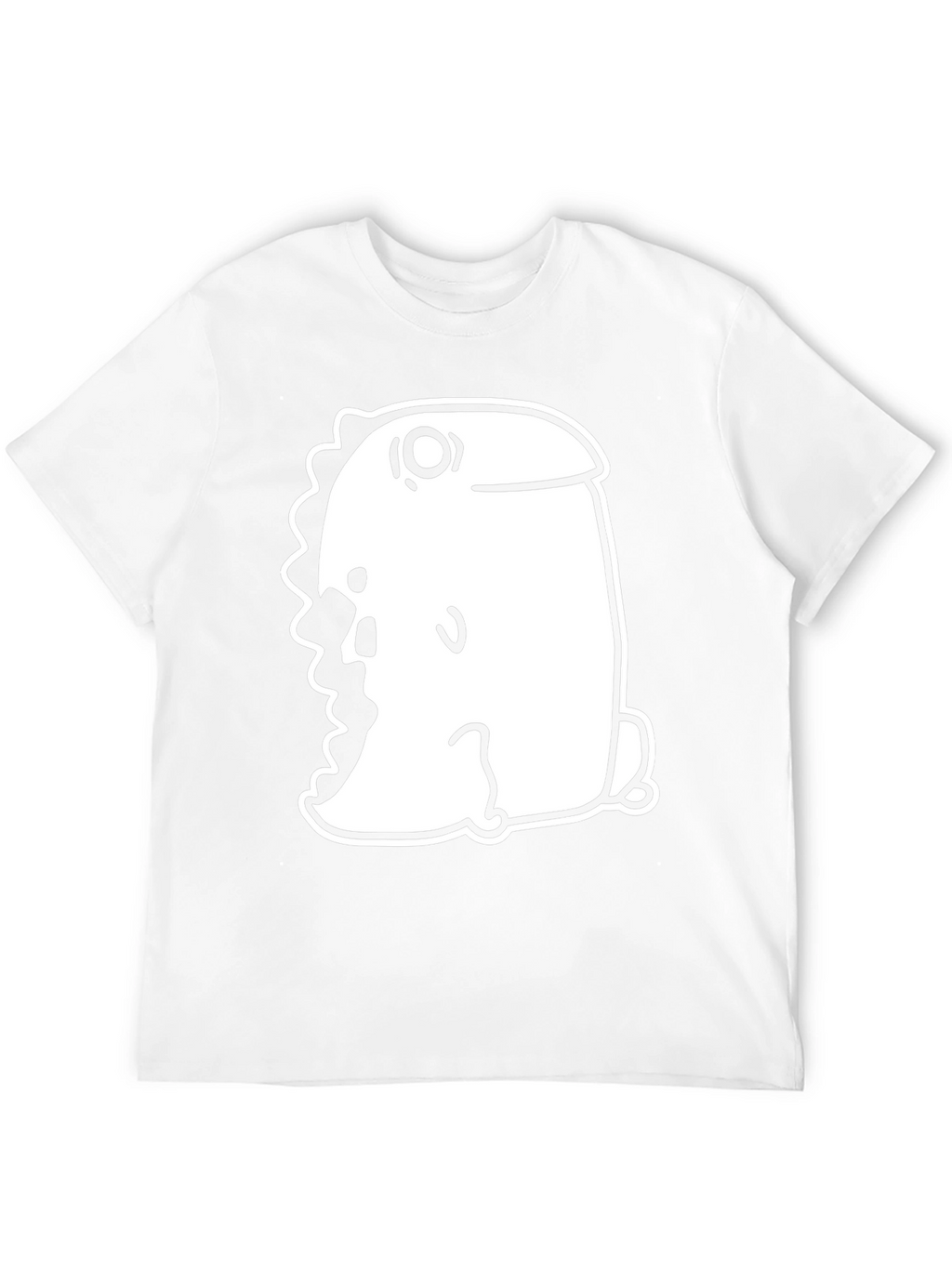 Black T-Shirt with Quirky Cartoon Dinosaur Graphic