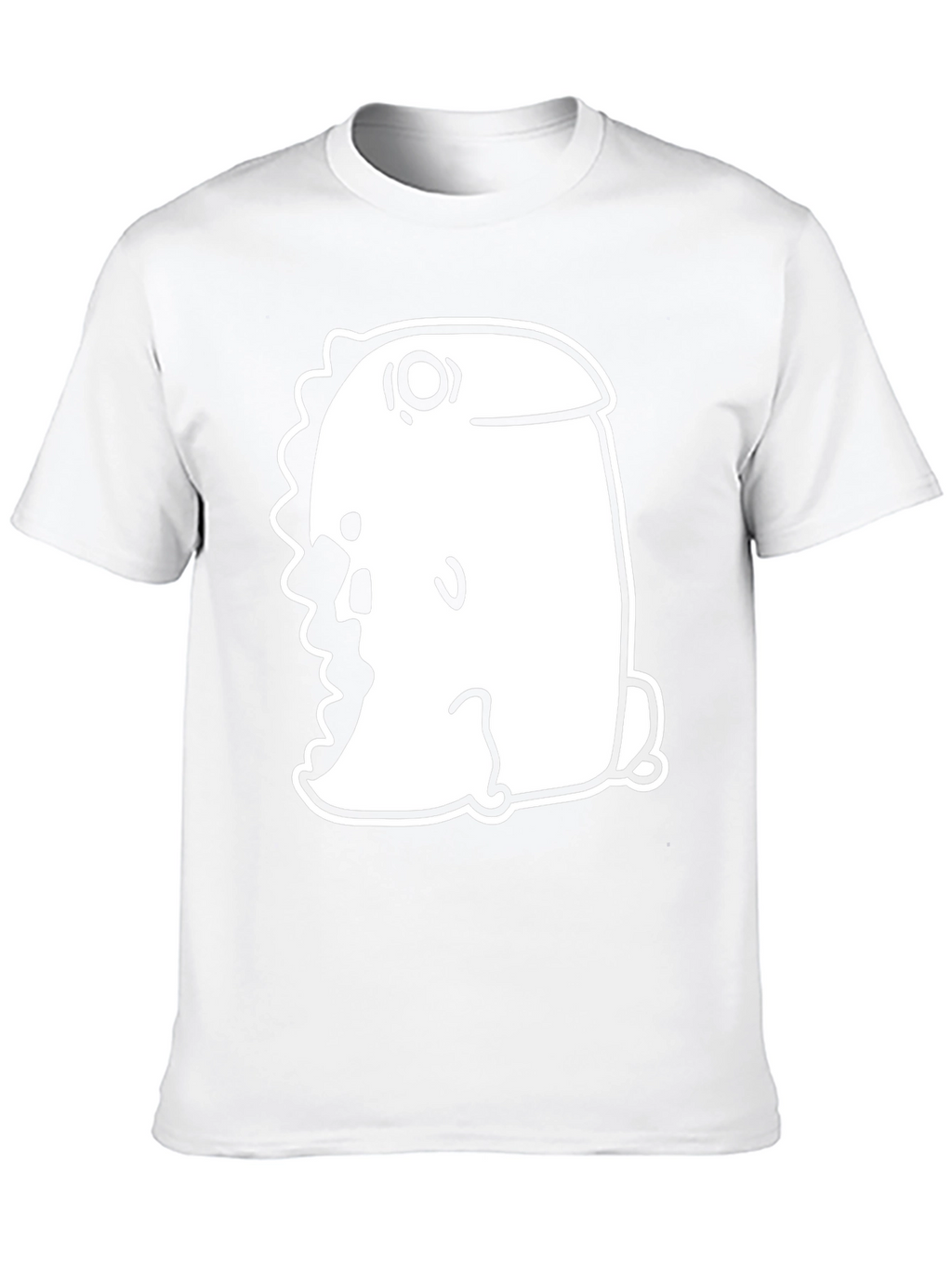Black T-Shirt with Quirky Cartoon Dinosaur Graphic