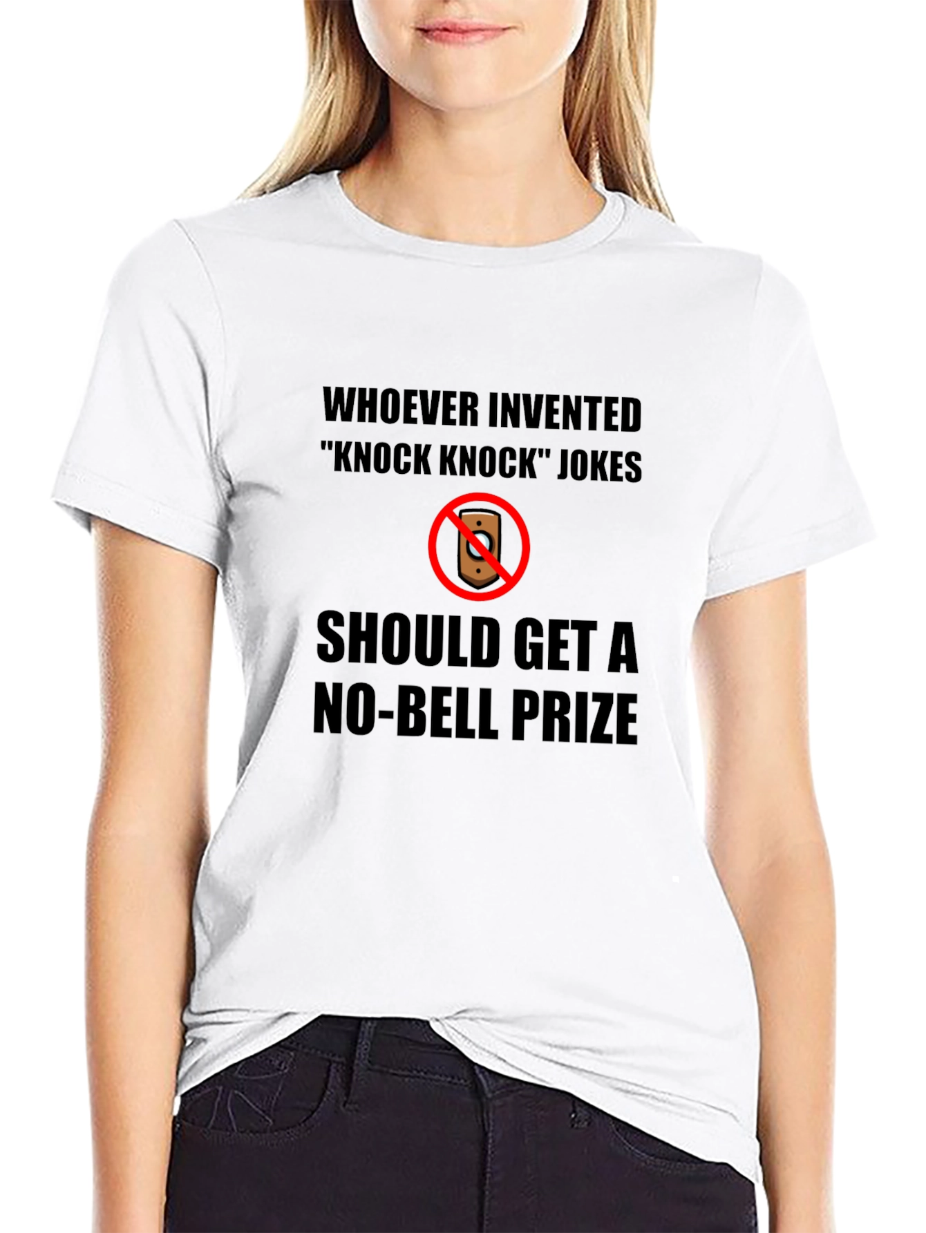 No-Bell Prize Knock Knock Joke T-Shirt