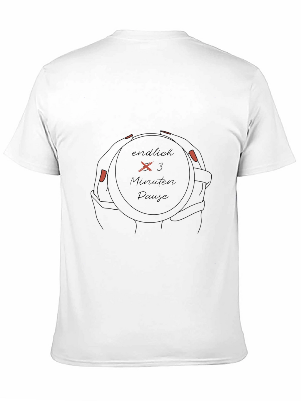 Black Graphic Tee - Endlich x3 Minuten Panik Design