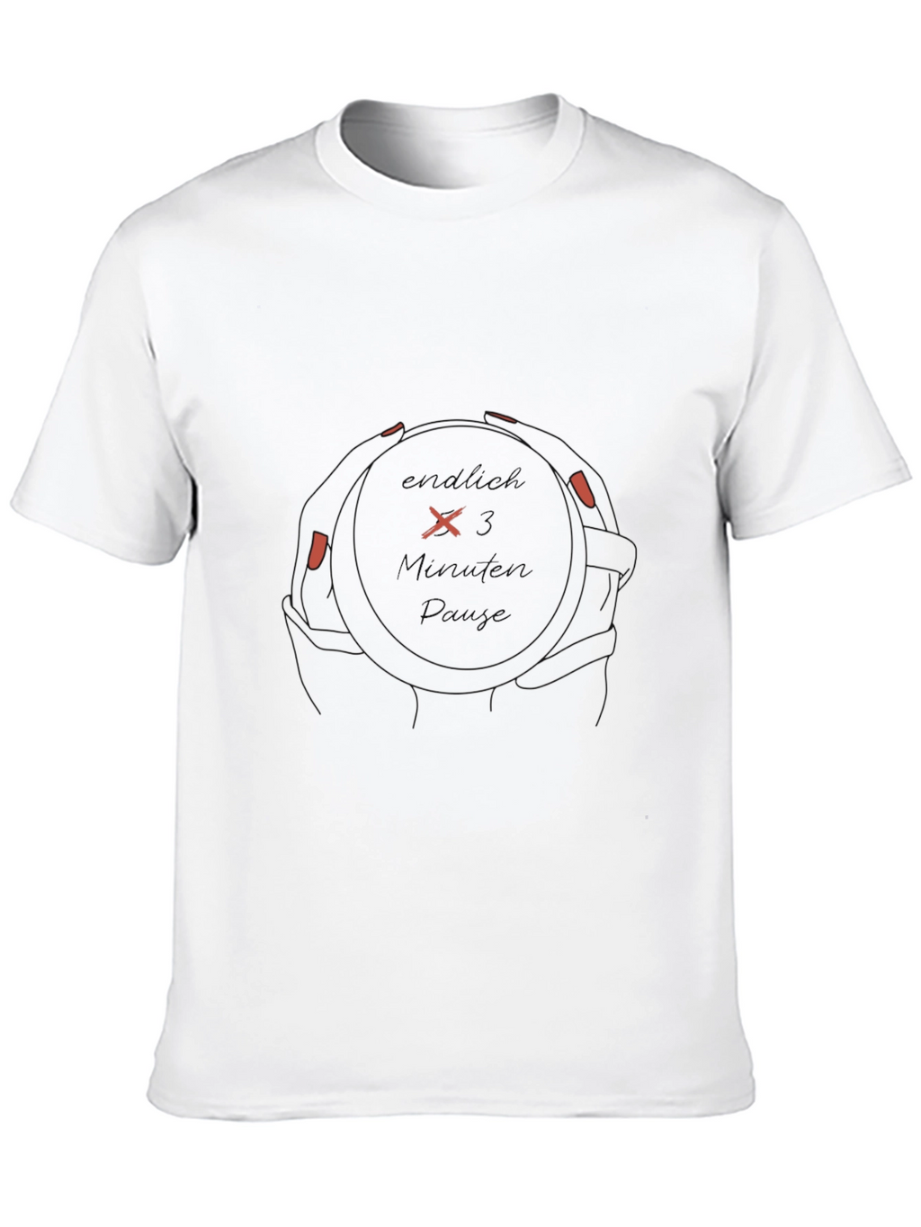 Black Graphic Tee - Endlich x3 Minuten Panik Design
