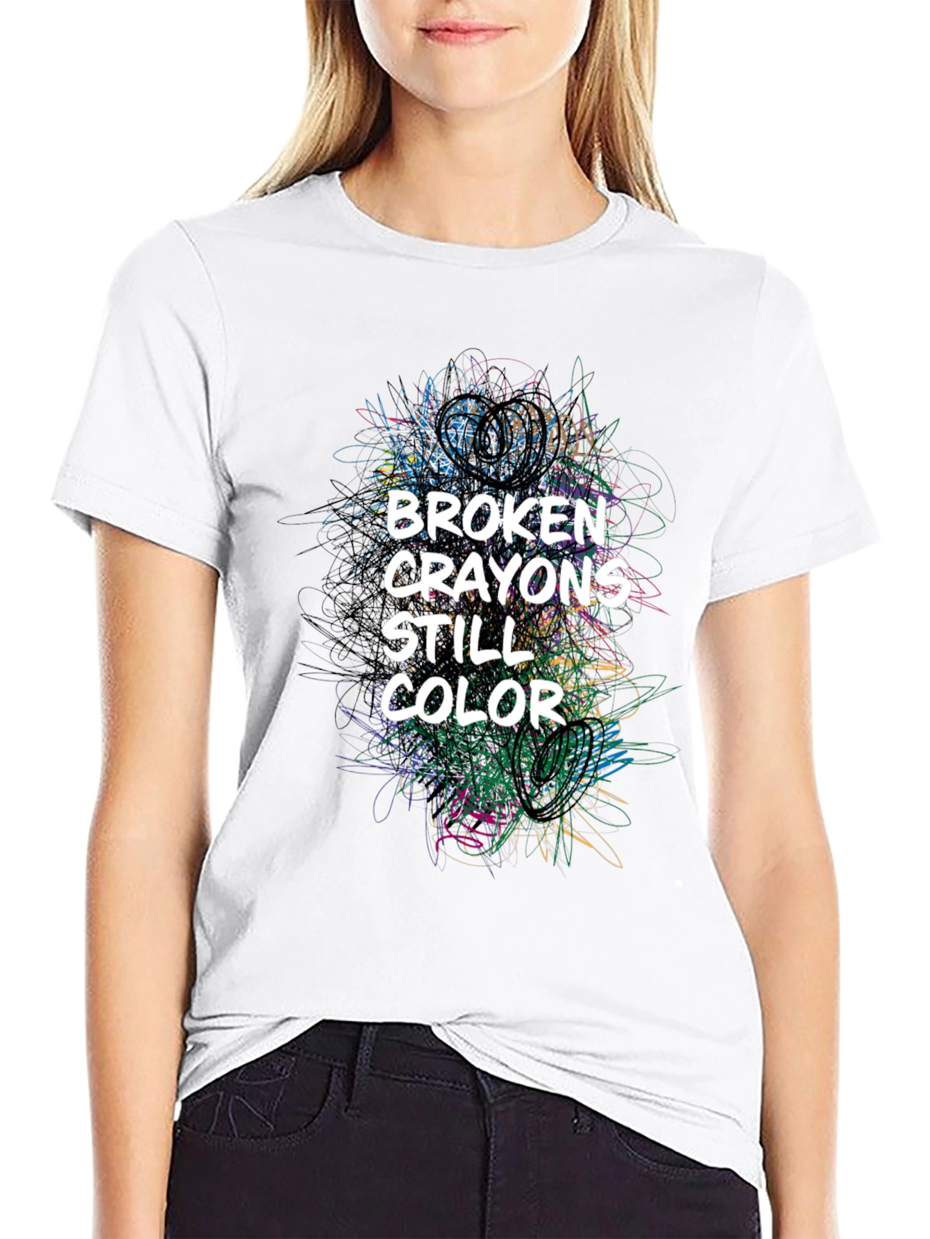 Broken Crayons Still Color Graphic Tee