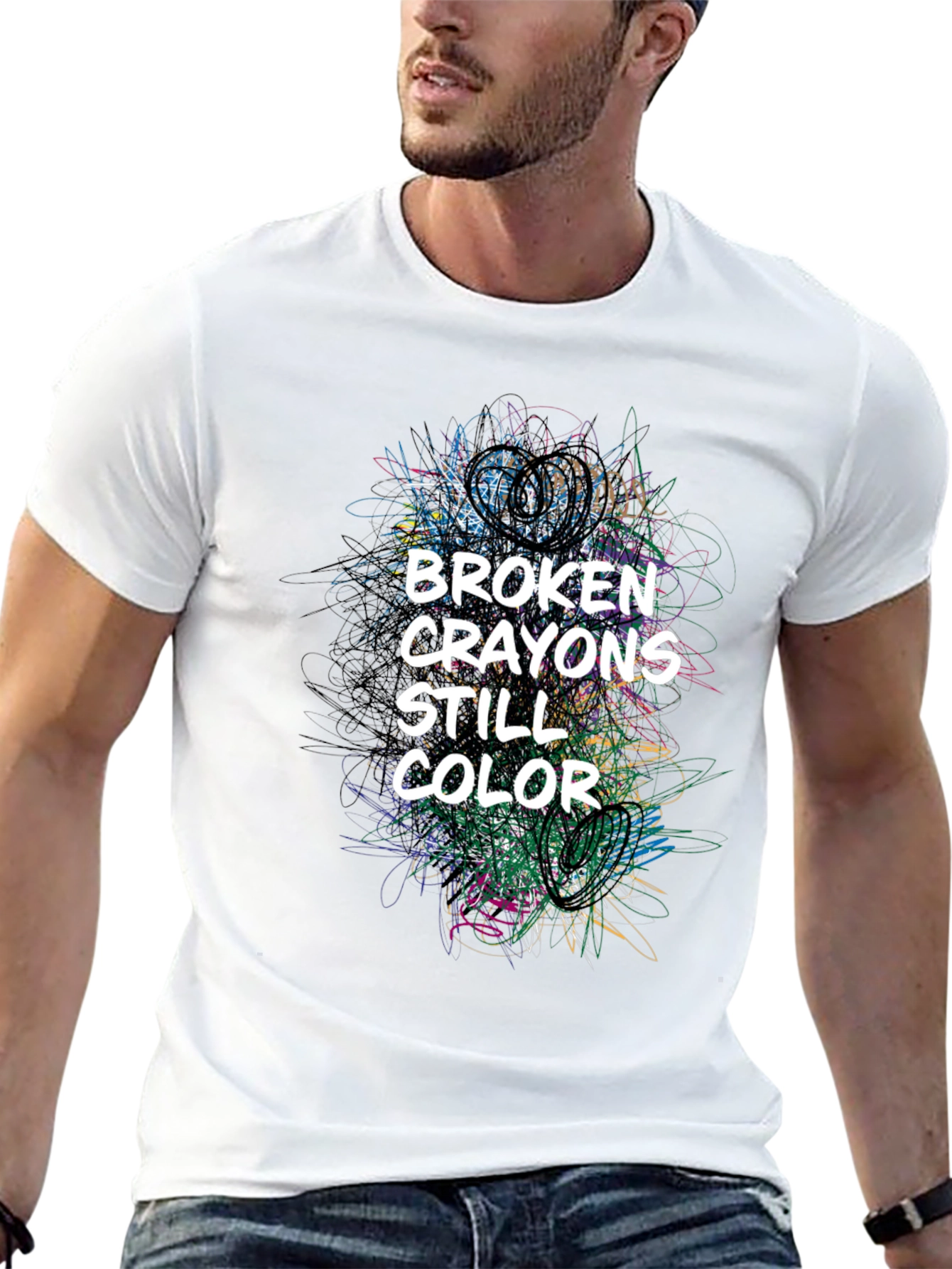 Broken Crayons Still Color Graphic Tee