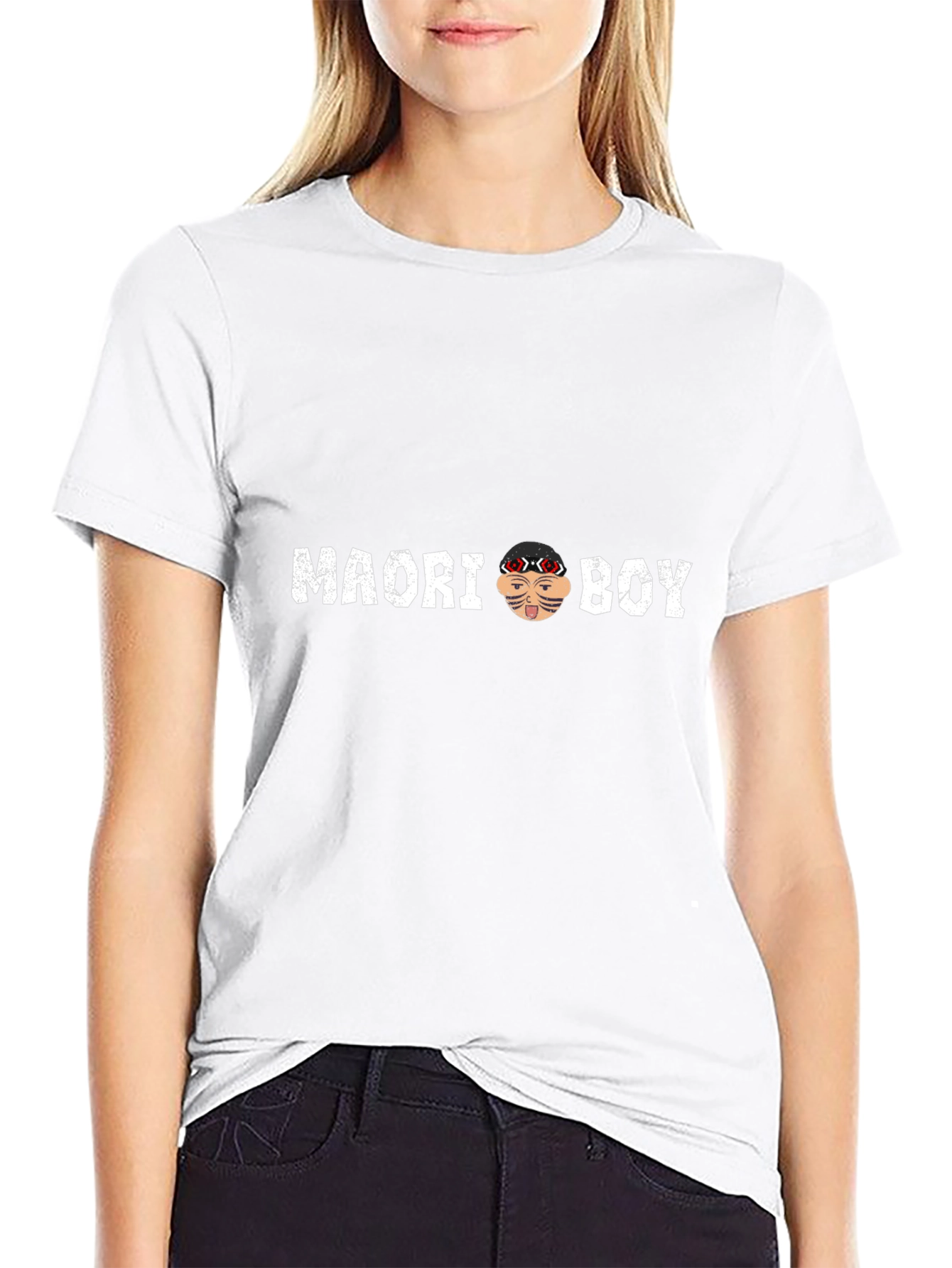 Maori Boy Graphic T-Shirt - Stylish Crew Neck Tee