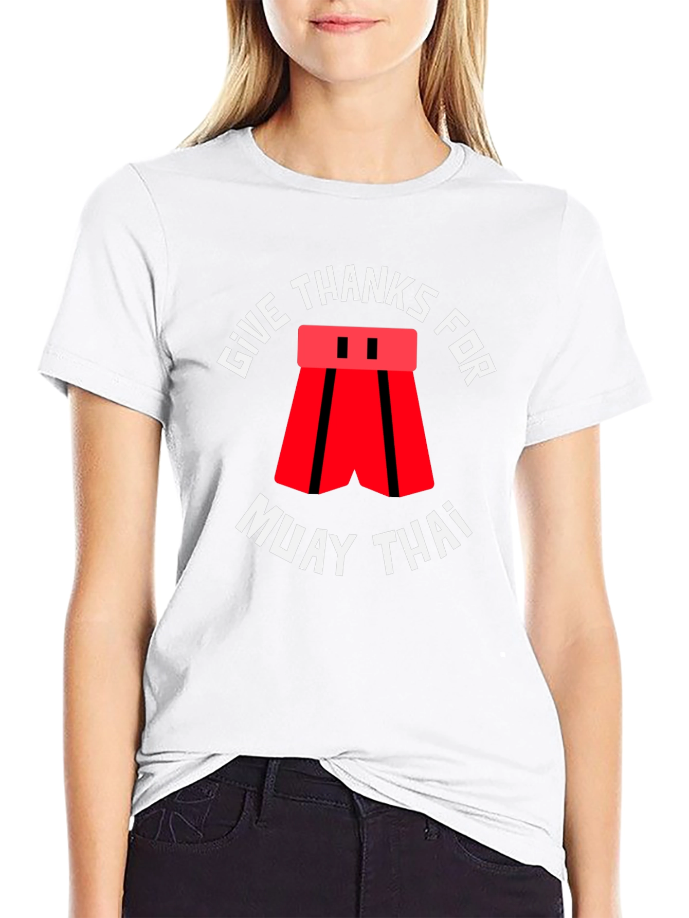 Give Thanks for Muay Thai Black T-Shirt