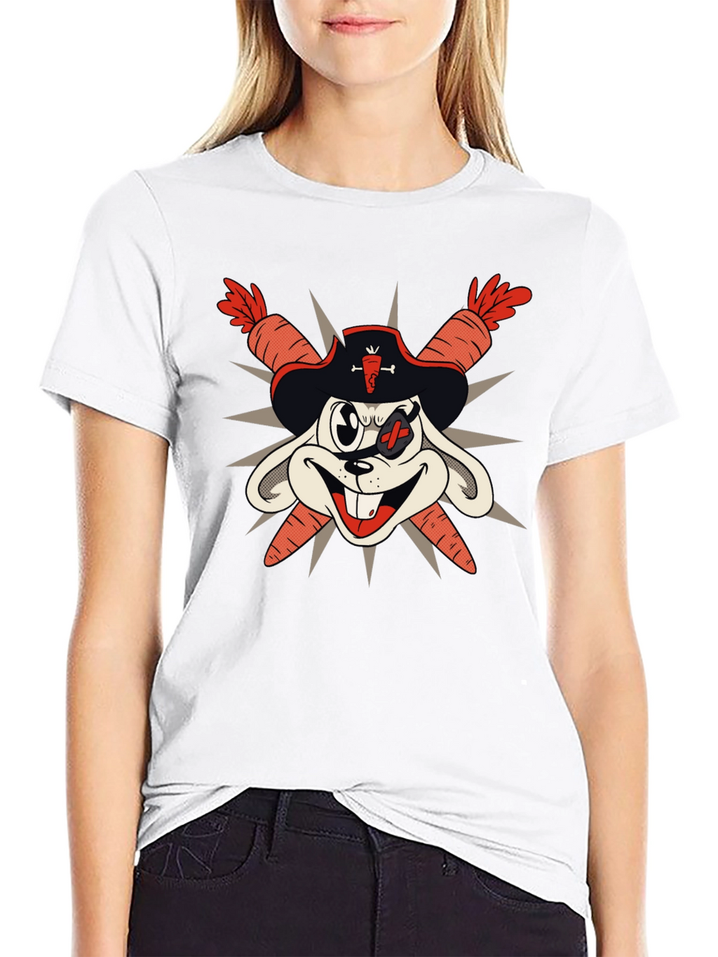 Pirate Bunny T-Shirt - Carrot Swords