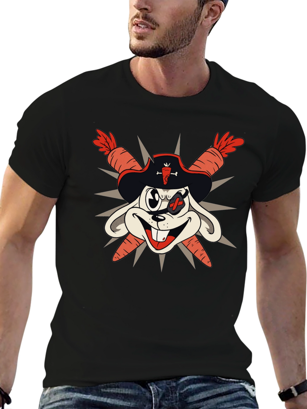 Pirate Bunny T-Shirt - Carrot Swords