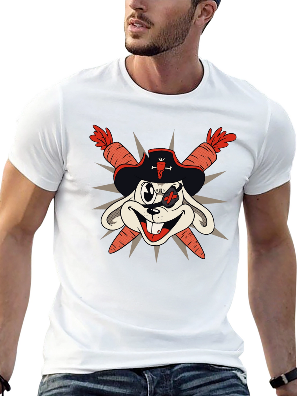 Pirate Bunny T-Shirt - Carrot Swords