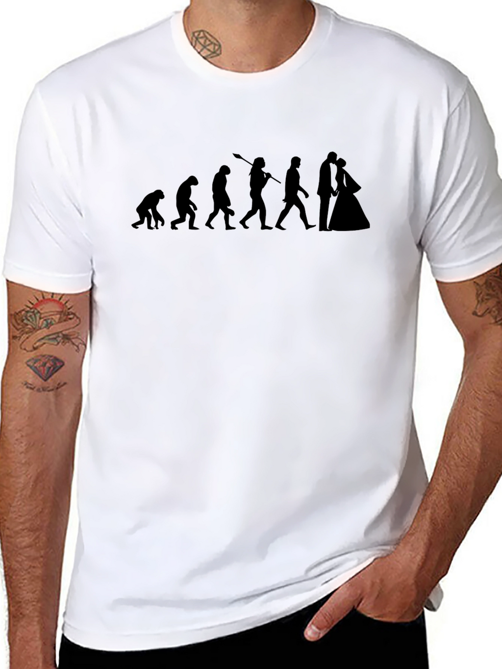 Evolution to Love Black T-Shirt