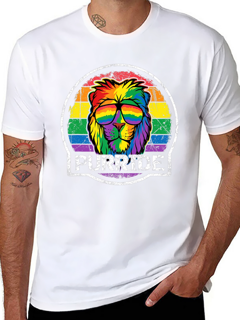 Purride Lion Graphic Tee - Pride Month Apparel