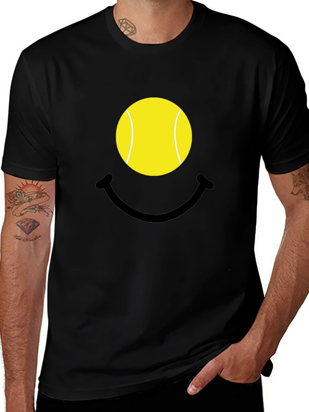 Tennis Ball Smiley Face T-Shirt