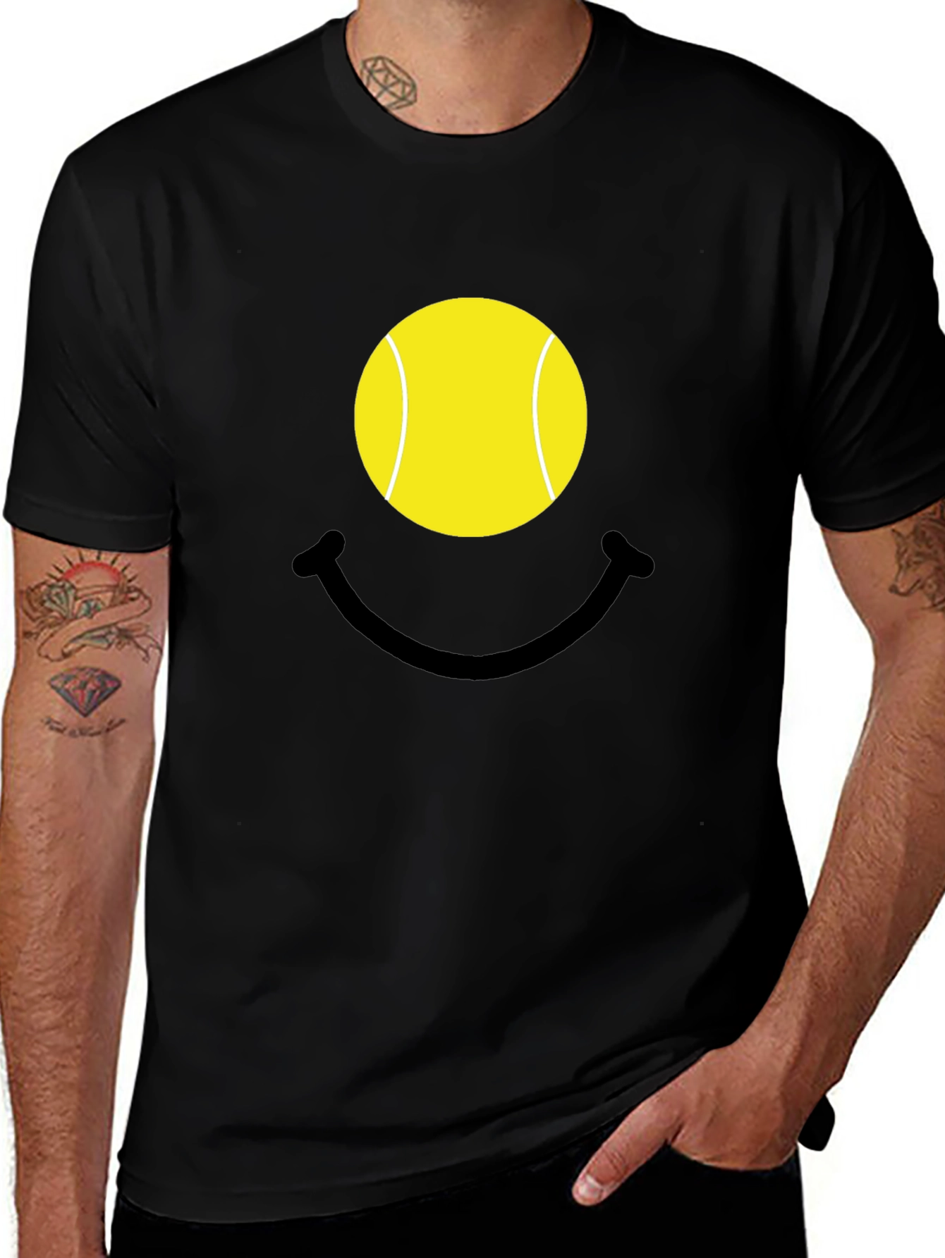Tennis Ball Smiley Face T-Shirt