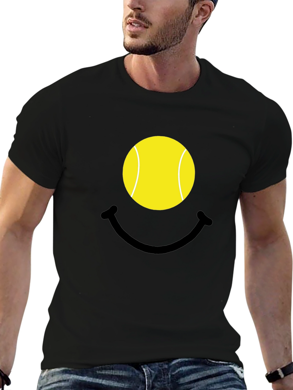Tennis Ball Smiley Face T-Shirt