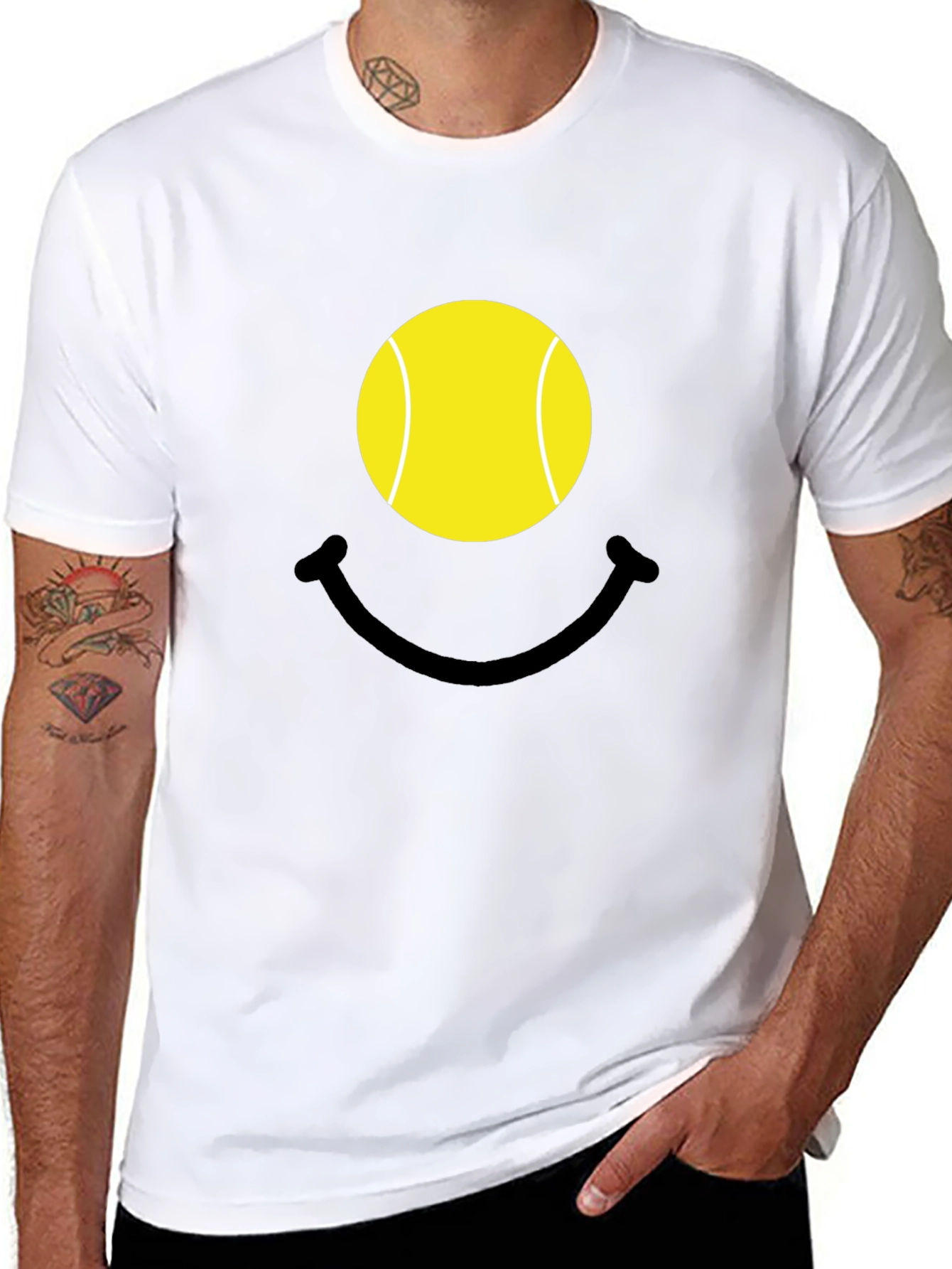 Tennis Ball Smiley Face T-Shirt