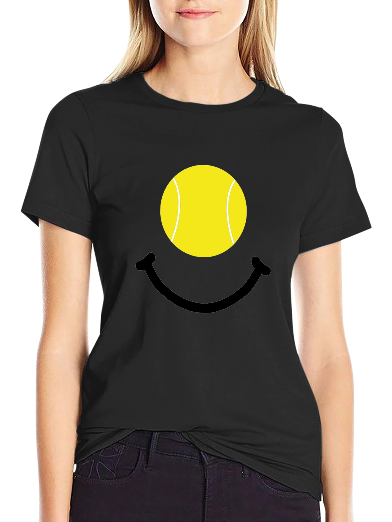 Tennis Ball Smiley Face T-Shirt